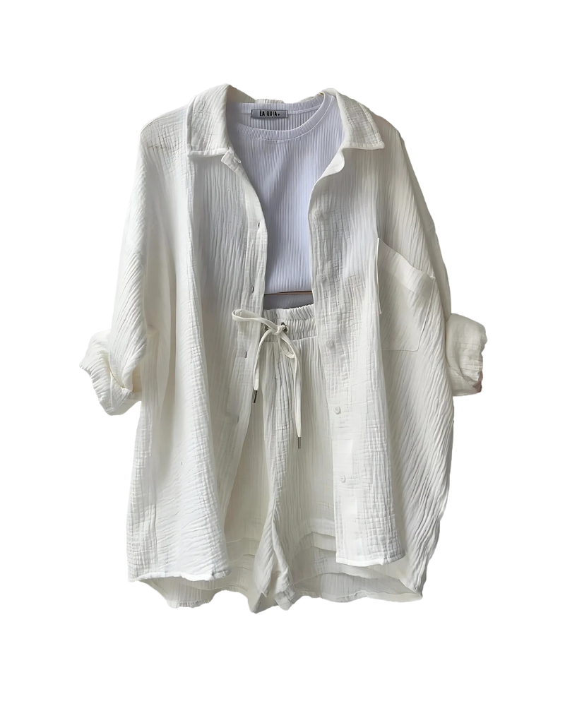 VERA™ – Modern Gombos Rövidnadrág Szett