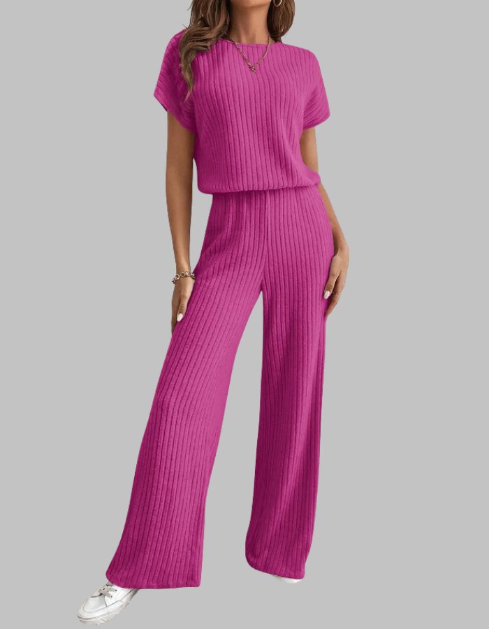 MAGGIE™ - Kényelmes Rövid Ujjú Felső és Nadrág Szett