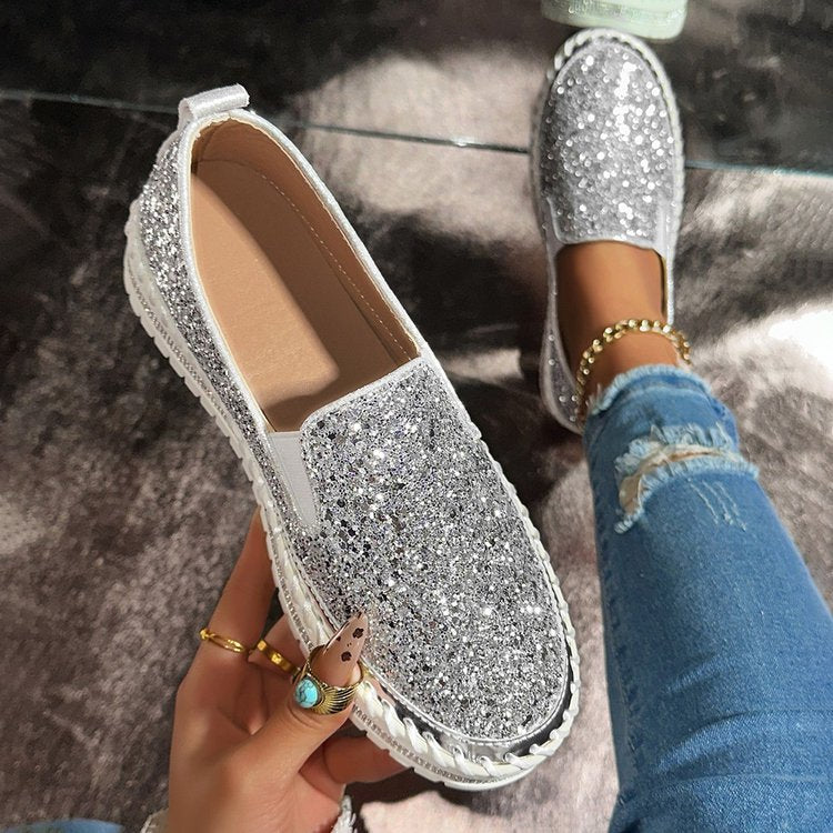 RUBEA™ - Divatos Csillogó Slip-On Loafer a Mindennapi Viseléshez