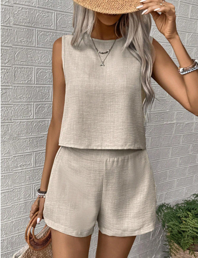 CLARISSE™ - Elegáns Ujjatlan Top és Rövidnadrág Szett