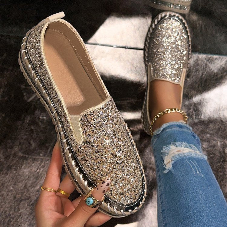 RUBEA™ - Divatos Csillogó Slip-On Loafer a Mindennapi Viseléshez