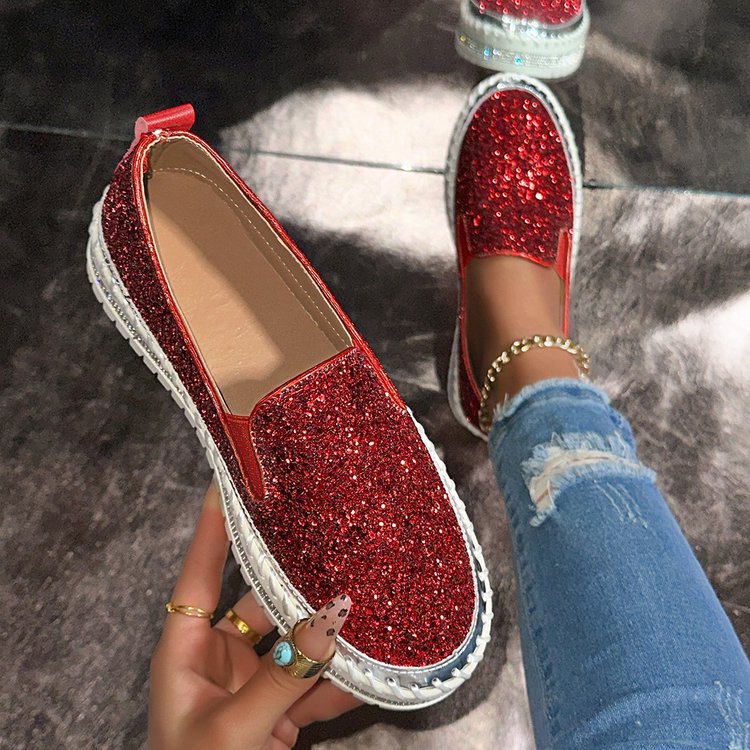 RUBEA™ - Divatos Csillogó Slip-On Loafer a Mindennapi Viseléshez